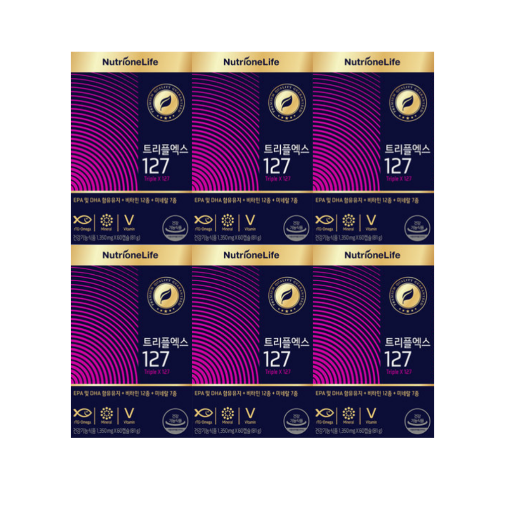 뉴트리원 트리플엑스127 x 6박스 (오메가3+비타민+미네랄)