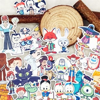 [해외]해외 105388 / 수하물 노트북 스케이트 보드에 대 한 32 pcs artoon 문자 스티커 자전거 오토바이 스타일링 decals