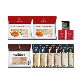 진짜배기 프리미엄 수제 어묵 간식 9종 세트 떡볶이2종+어뭍강+어묵바6봉 (밀키트,간식,수제 야식,안주)