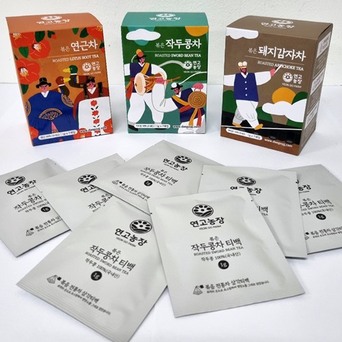 몸과 마음이 따듯해지는 한국 전통차 선물세트 3종 (연근차, 작두콩차, 돼지감자차) 명절 추석 정성선물