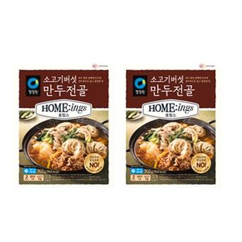 청정원 호밍스 소고기버섯 만두전골 700g 2개
