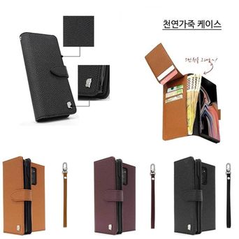 [무료배송]KT1) 갤럭시A50 A505 소가죽 오플릿(2단-줄) 지갑W955ABF