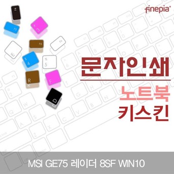 MSI GE75 레이더 8SF WIN10 문자인쇄키스킨