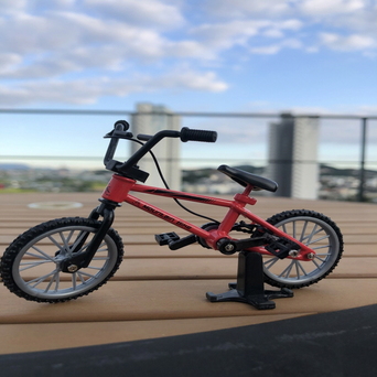 솔라텐테이블 거치대 포함 리얼 스틸 BMX 자전거 모형