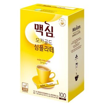커피믹스 심플라떼 식음료 모카골드 맥심 동서식품 10.5gX100T