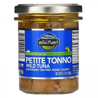 [해외] Wild Planet, Petite Tonno Wild Tuna in Pure Olive Oil, 6.7 oz (190 g)