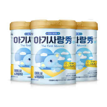 남양 NEW 아기사랑 수 어드밴스 분유 1단계 750gx3캔